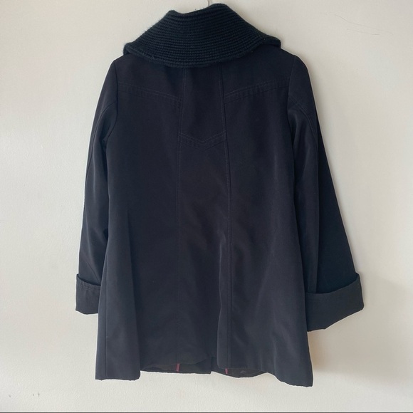 Jones New York Black Jacket with Snaps and Large Sweater Collar - Picture 9 of 13